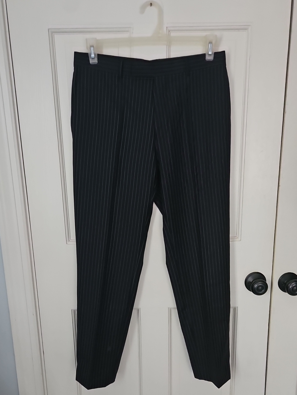 Hugo Boss Navy Pinstripe 100% Virgin Wool Dress Pants